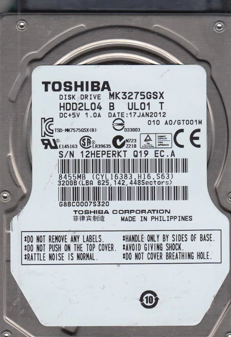 320GB SATA 2.5 Hard Drive T576777