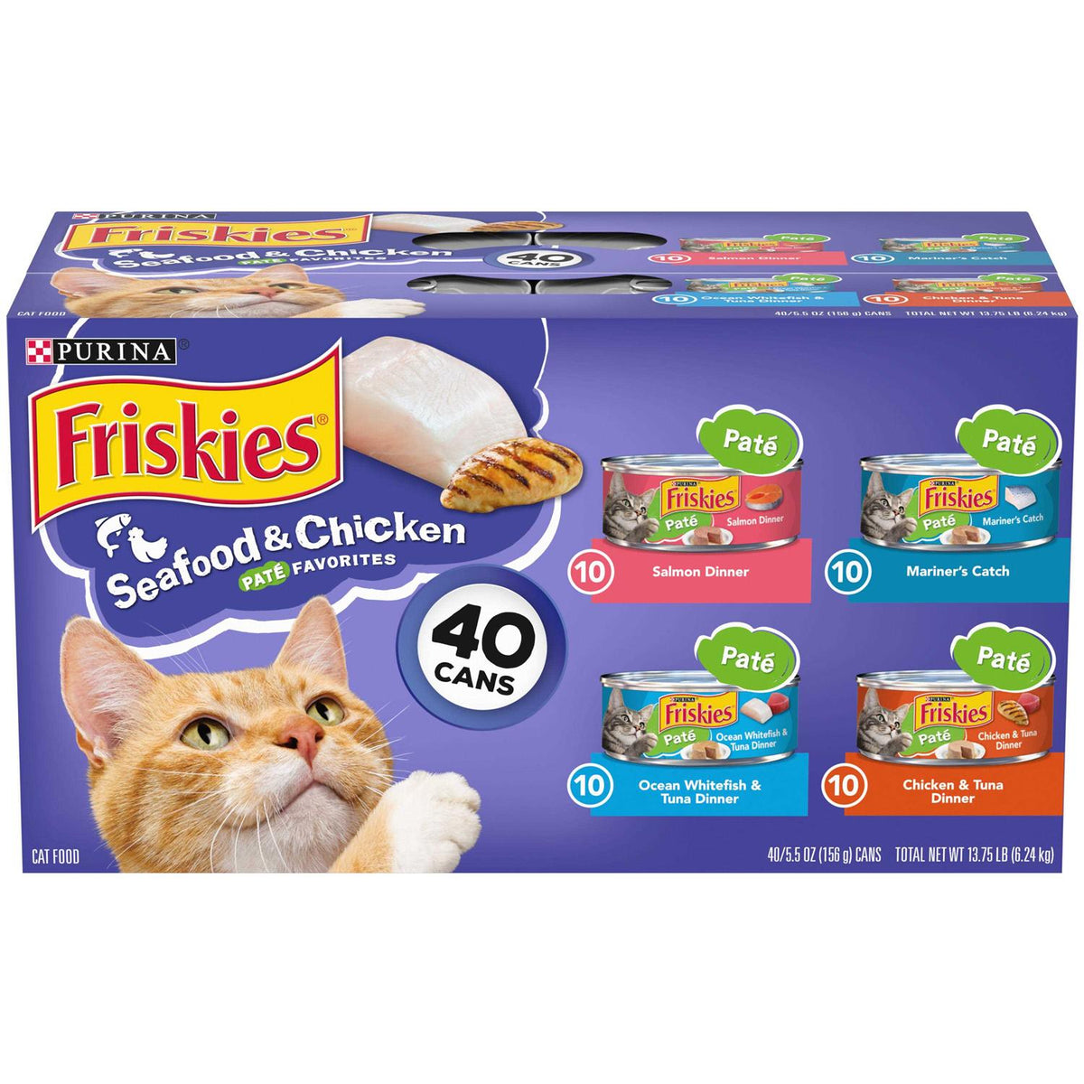 Seafood & Chicken Pate Variety Pack Wet Cat Food D2001
