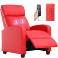 Black Recliner Chair with 2 Point Massage and Lumbar Support Q322