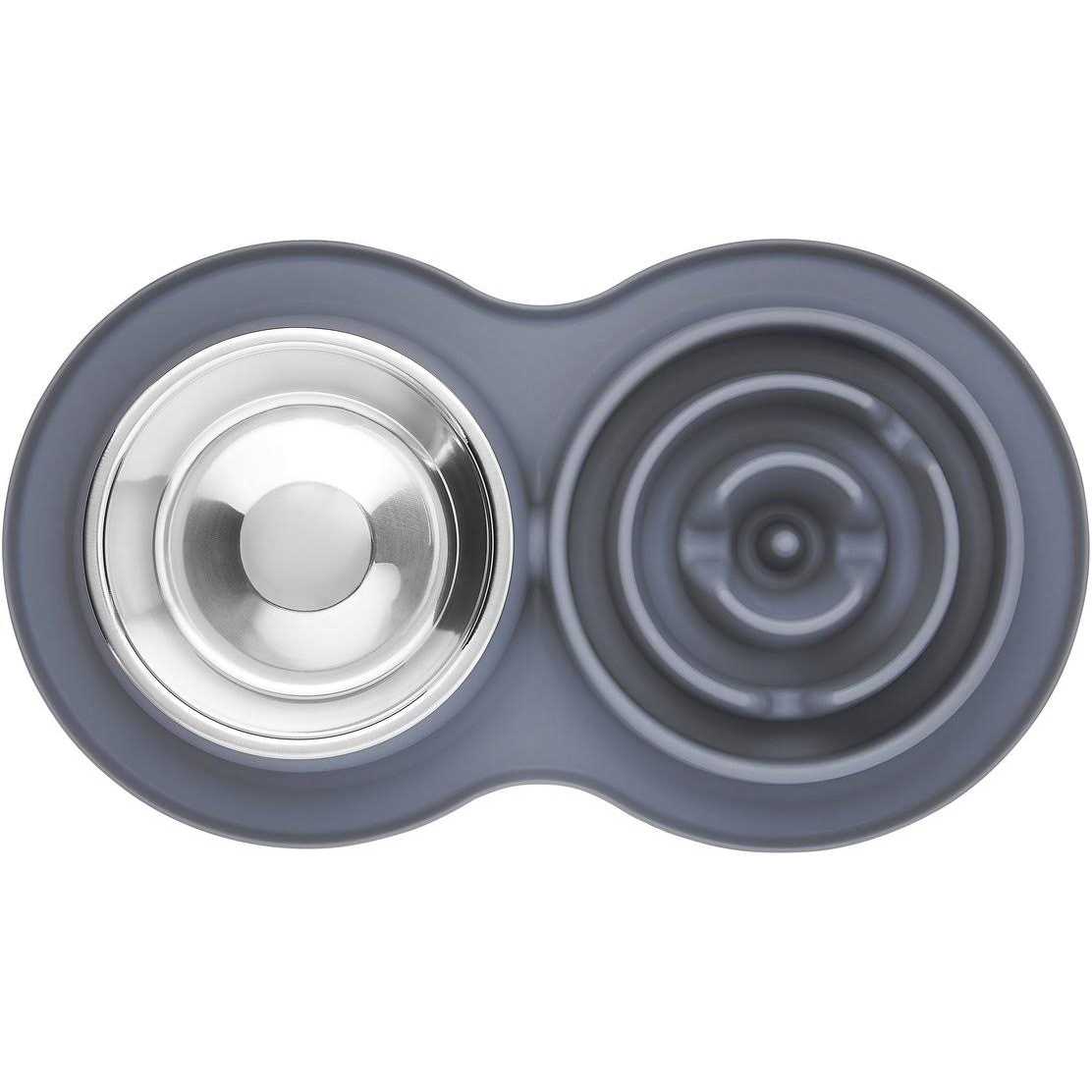 Silicone Slow Feeder Mat with Stainless Steel Bowl E4287