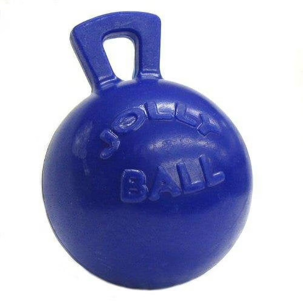 6 inch Blue Rubber Ball with Handle Chew Toy W333