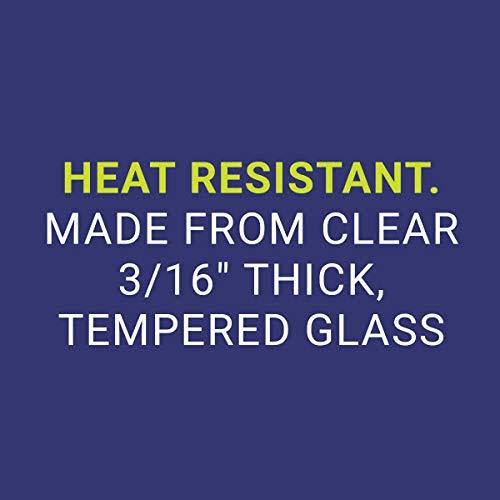 Tempered Glass Flame Guard for Drop-in Fire Pit Pan N6671