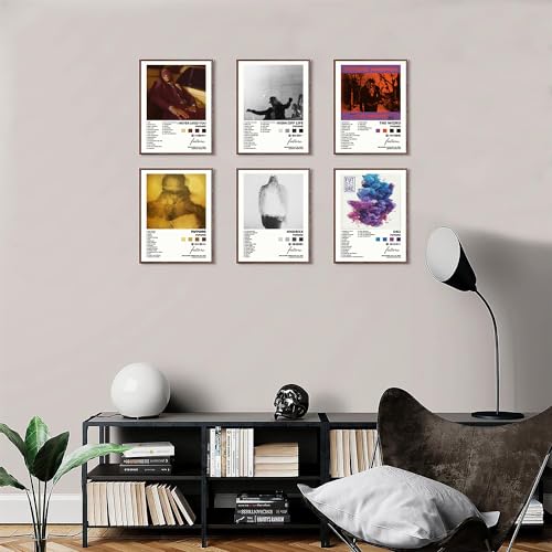 Poster Print Canvas Wall Art Set of 6 8x10 inch Unframed L951