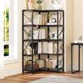5-Tier L-Shaped Dark Gray Bookcase L3267