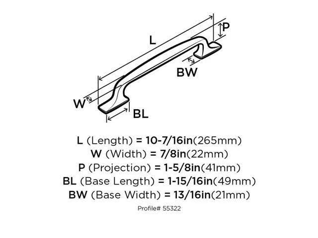 8 in Caramel Bronze Appliance Pull E629