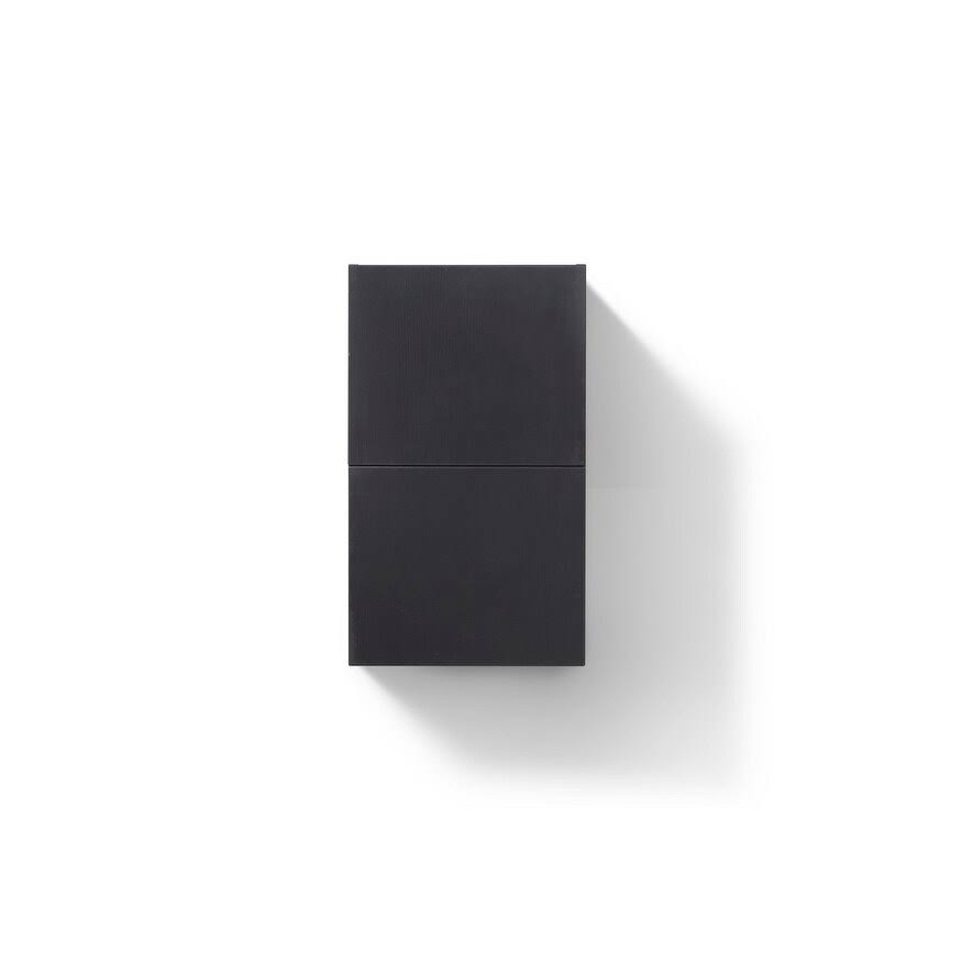 Black Linen Side Cabinet with 2 Storage Areas Y439