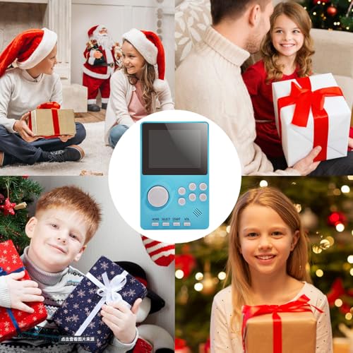 Kids Handheld Video Game Console with 100 16-bit Games, 2.8" Color Screen, Rechargeable Battery (Light Blue) J707