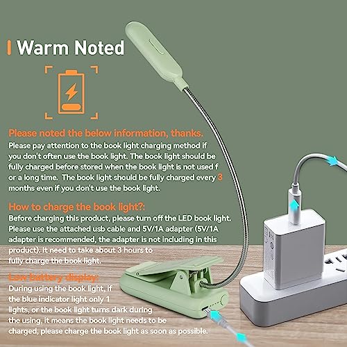 Clip On Book Light, 7 LED Reading Light, Blue D331