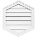 32x22W x 36x22H Vertical Peaked Surface Mount PVC Gable Vent 12/12 Pitch F81752