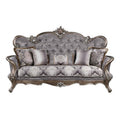 90 in. Fabric Cotton Blend Sofa with Five Toss Pillows F89176