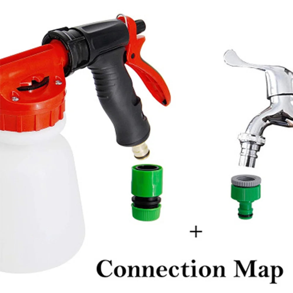Foam Sprayer Nozzle Kit with 1 Liter Bottle Universal Connectors E78806