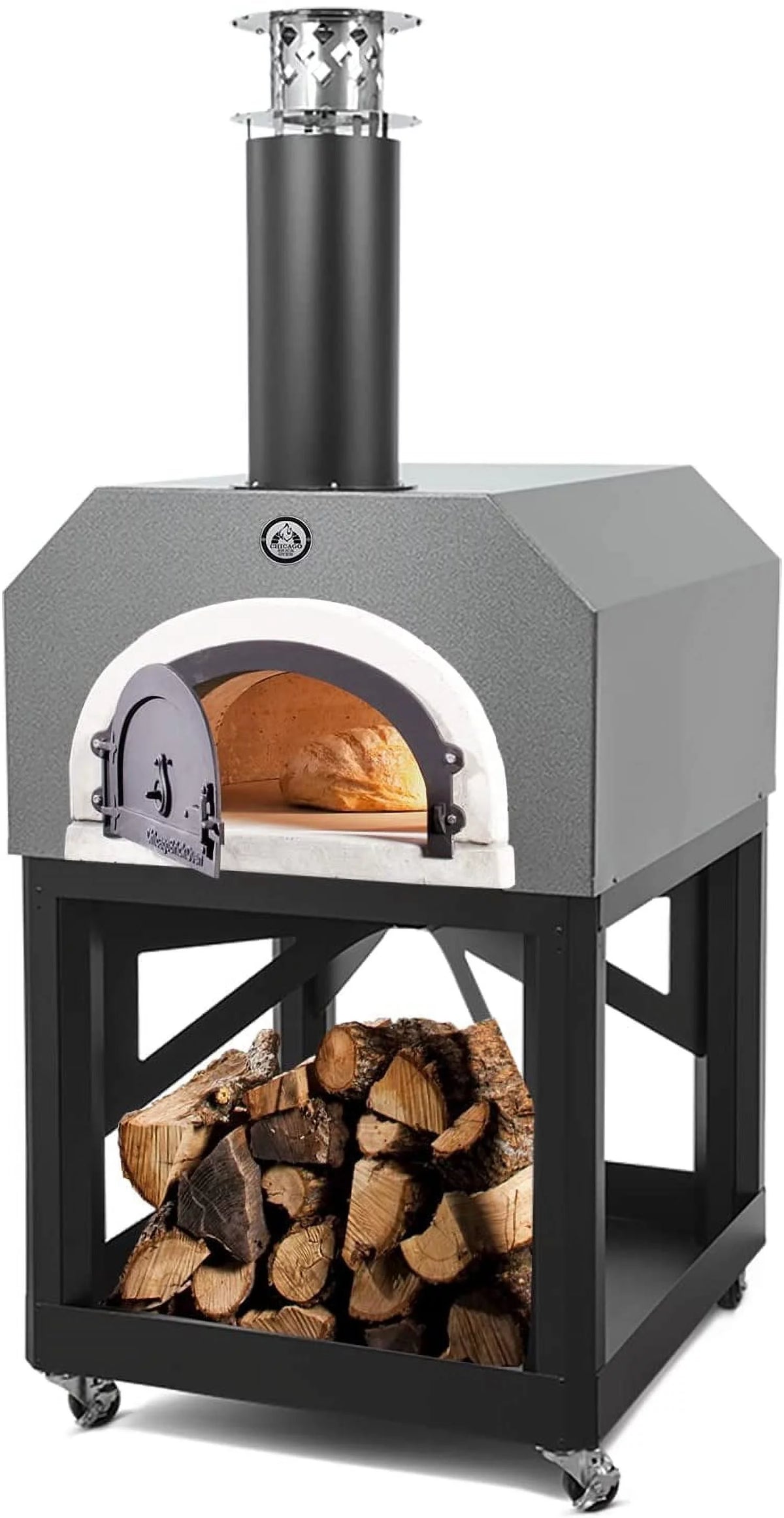 Wood-Burning Mobile Outdoor Pizza Oven C317850