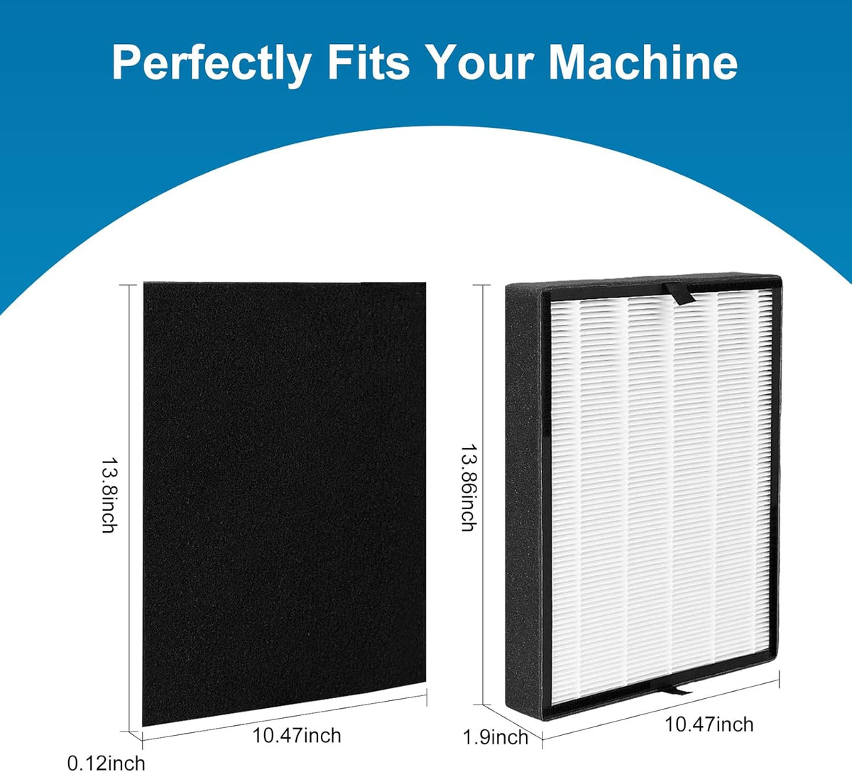 4 Pack H13 HEPA Activated Carbon Filter Replacement T14547
