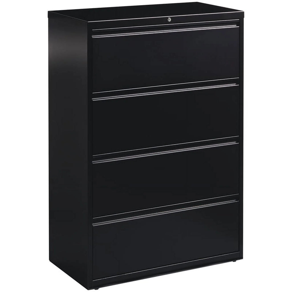 36" 4-Drawer Metal Lateral File Cabinet in Black U700