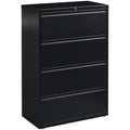 36" 4-Drawer Metal Lateral File Cabinet in Black U700