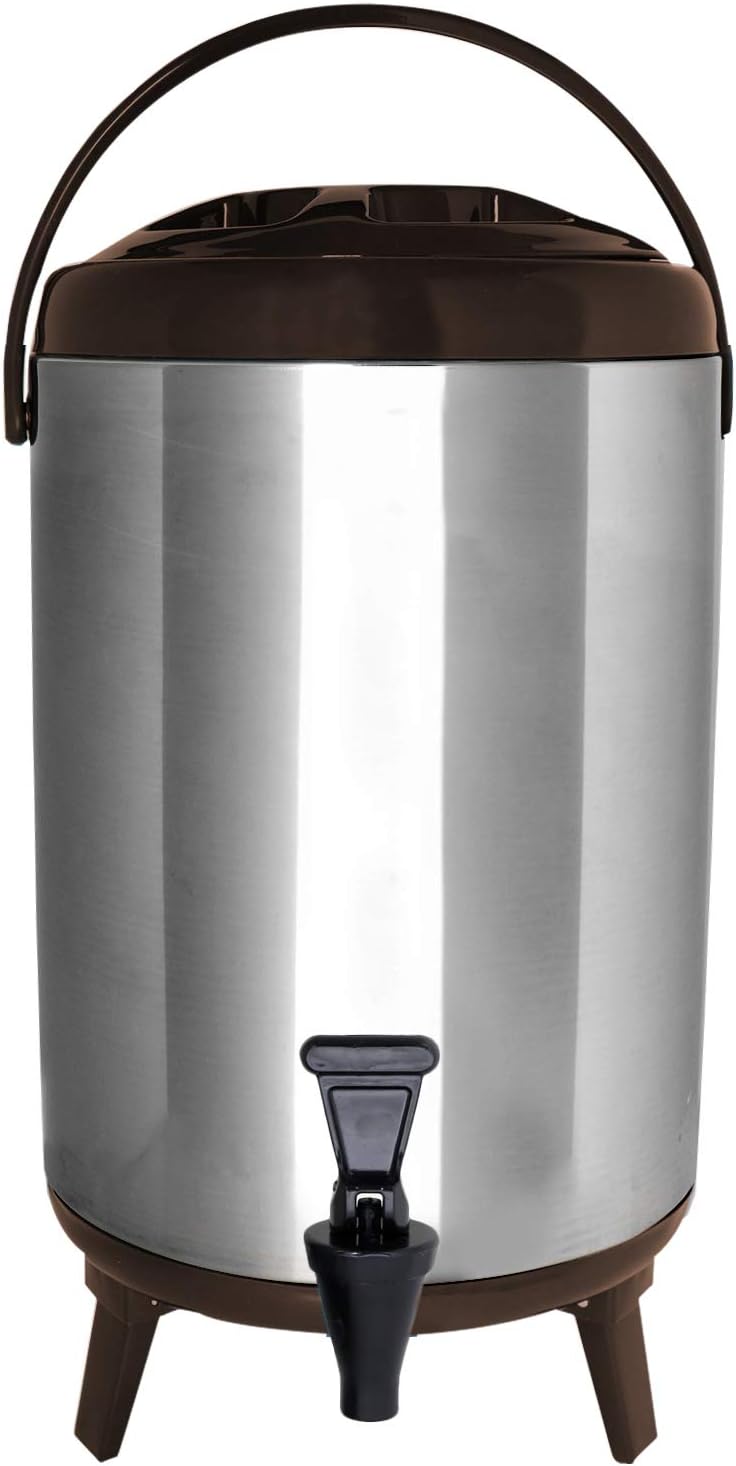 Black Stainless Steel Insulated 12 Liter Beverage Dispenser with Spigot, Pack of 2 X2275