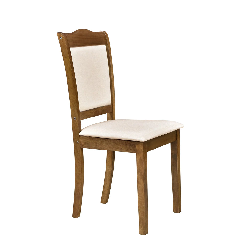 5-Piece Wood Dining Table Set with Upholstered Chairs G7687