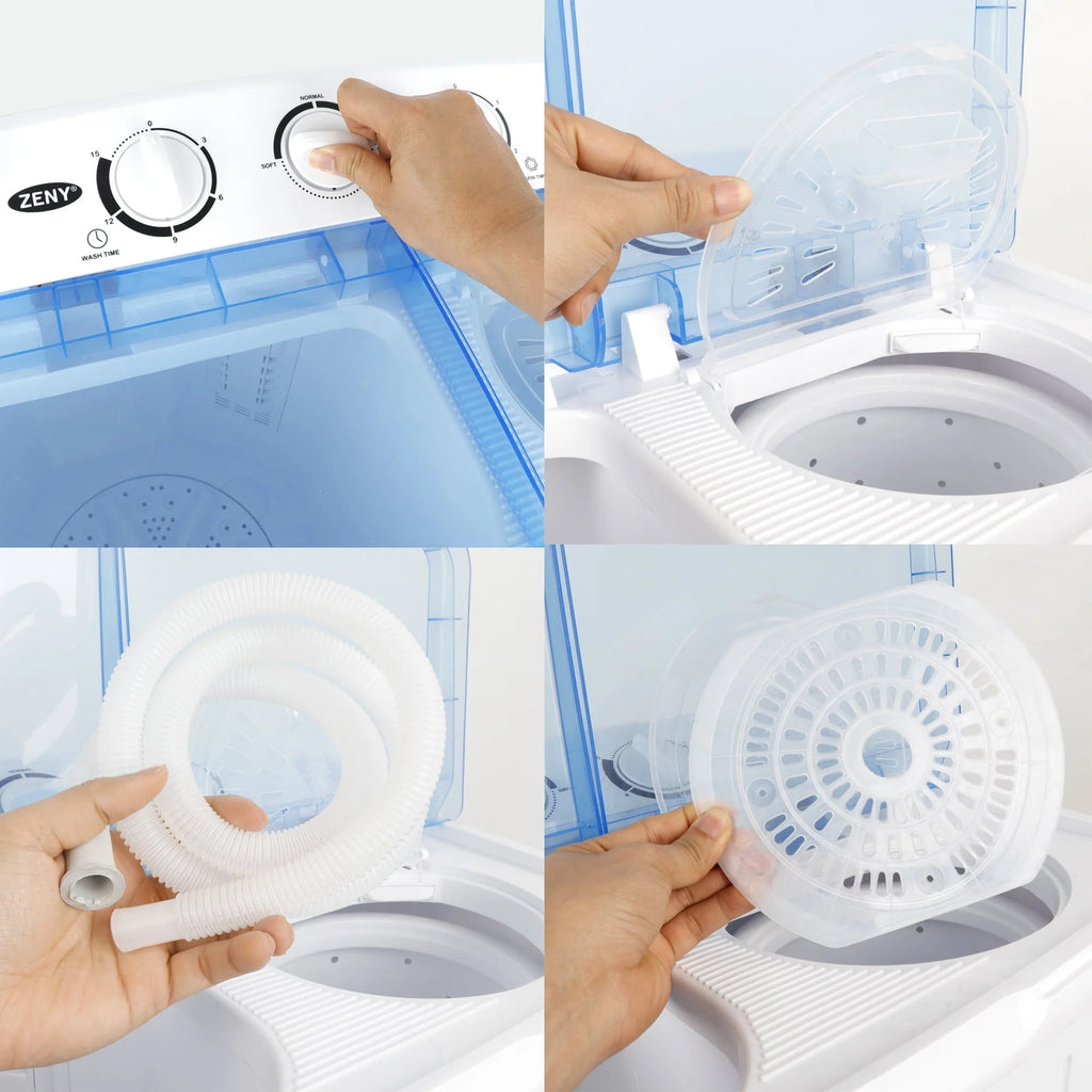 Portable Compact Mini Twin Tub Washing Machine 17.6lbs Capacity V42061