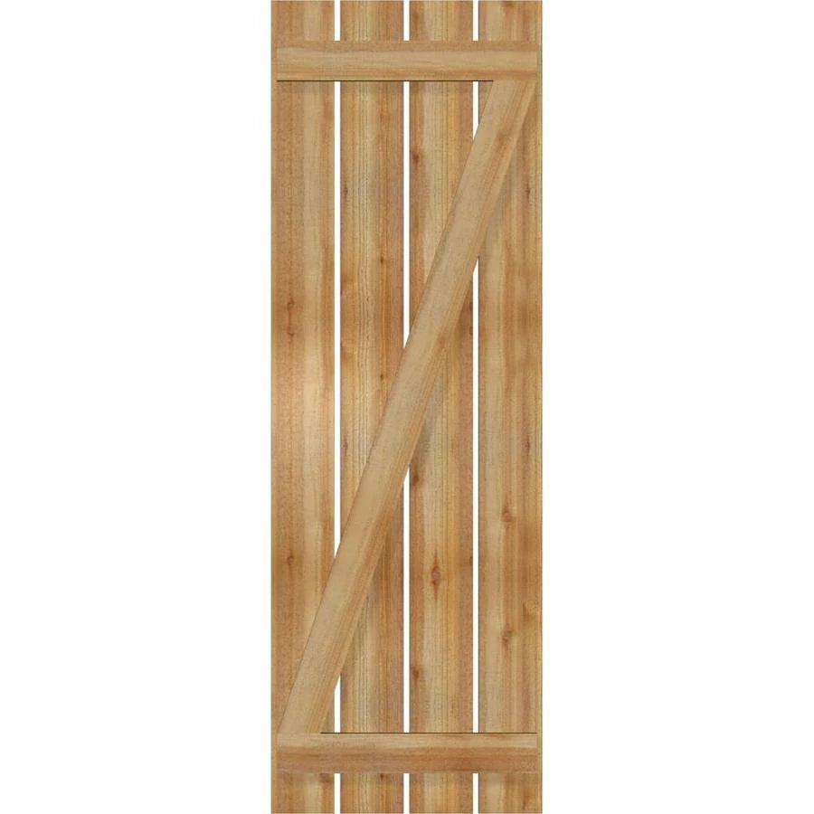Board-n-Batten Shutters with Z-Bar, Rough Sawn Western Red Cedar R9423