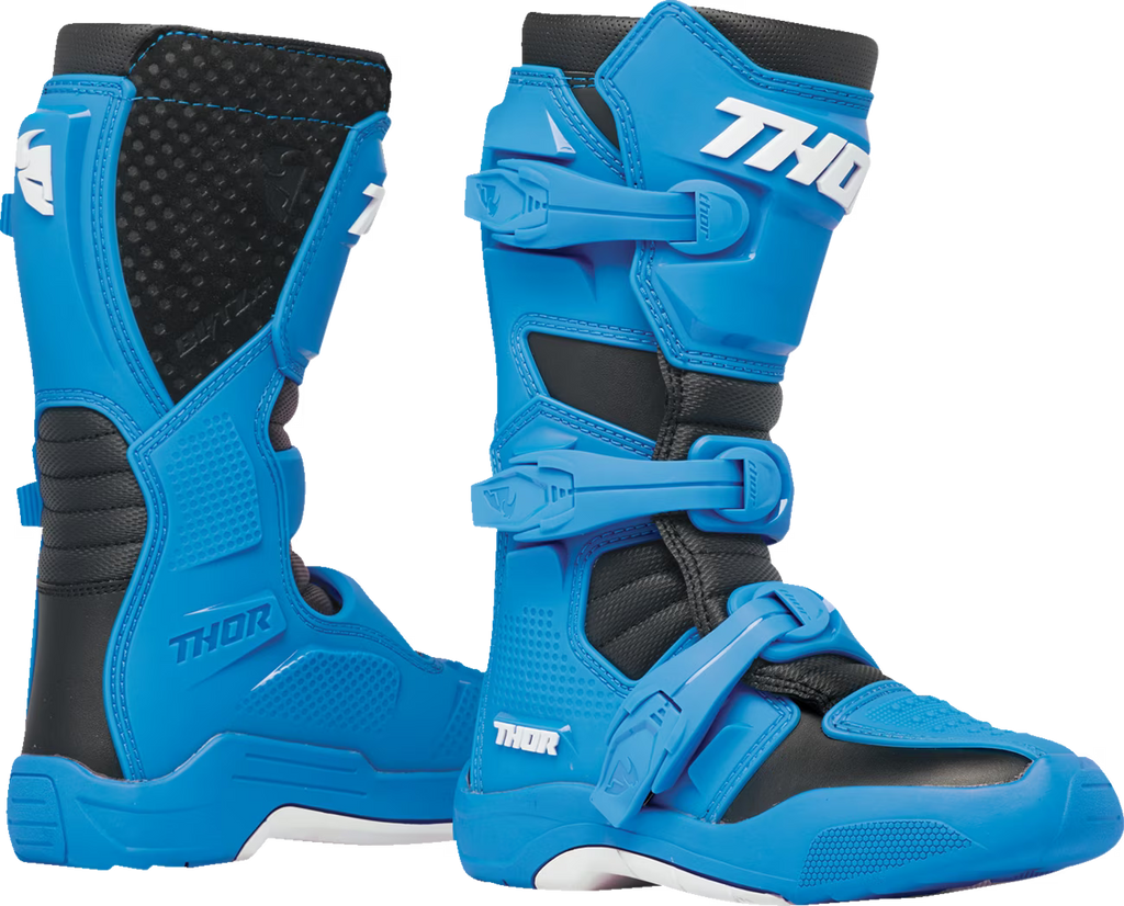 Blue/Black Motocross Riding Boots F44531