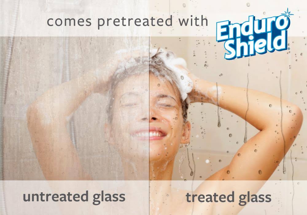 Frameless Fixed Glass Shower Panel, Brushed Nickel L6429