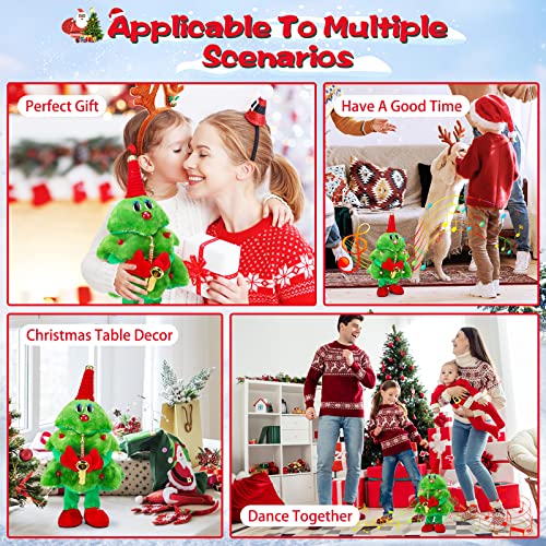 Singing Dancing Christmas Tree Plush Toy with Lights & 8 Music Carols O65350