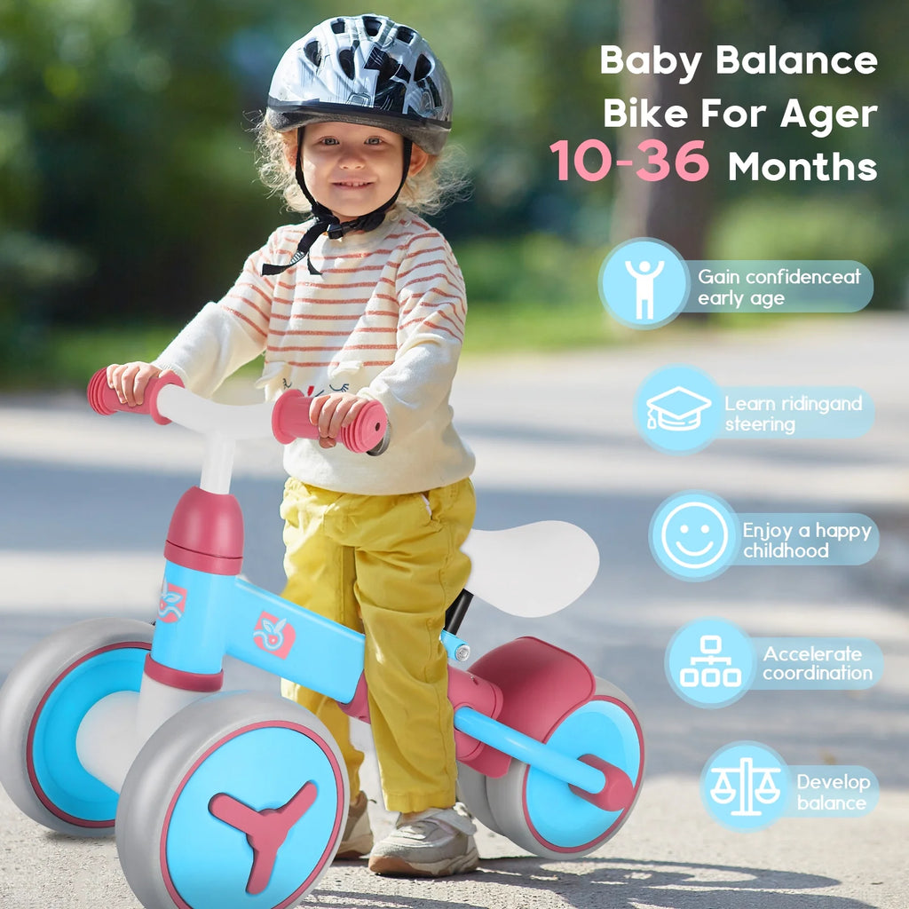 Baby Balance Bike with 4 Wheels V128
