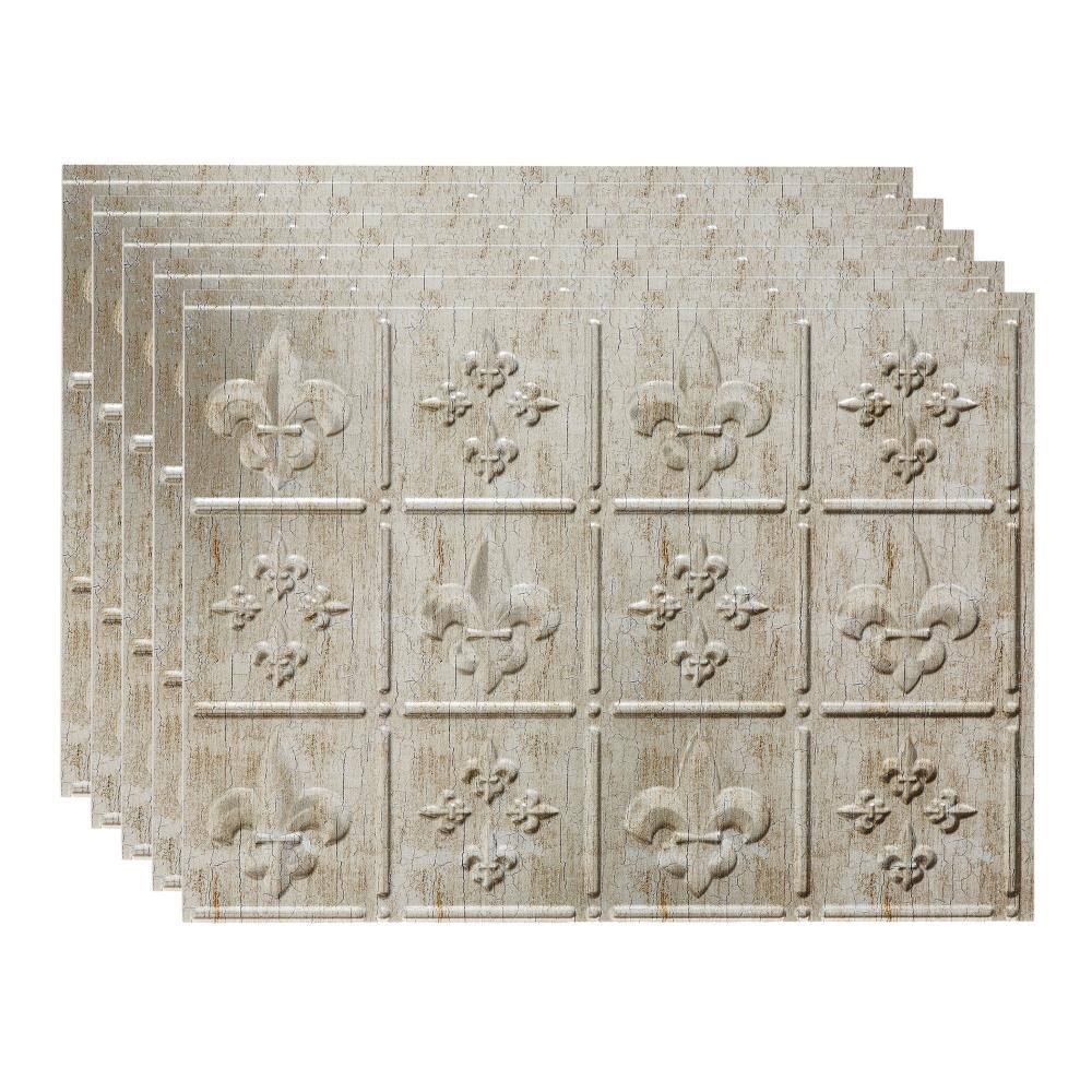 18in x 24in Vintage Metal Backsplash Panel (5 Pack) A371711