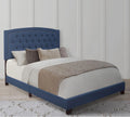 Queen Size Blue Upholstered Bed Frame M632261
