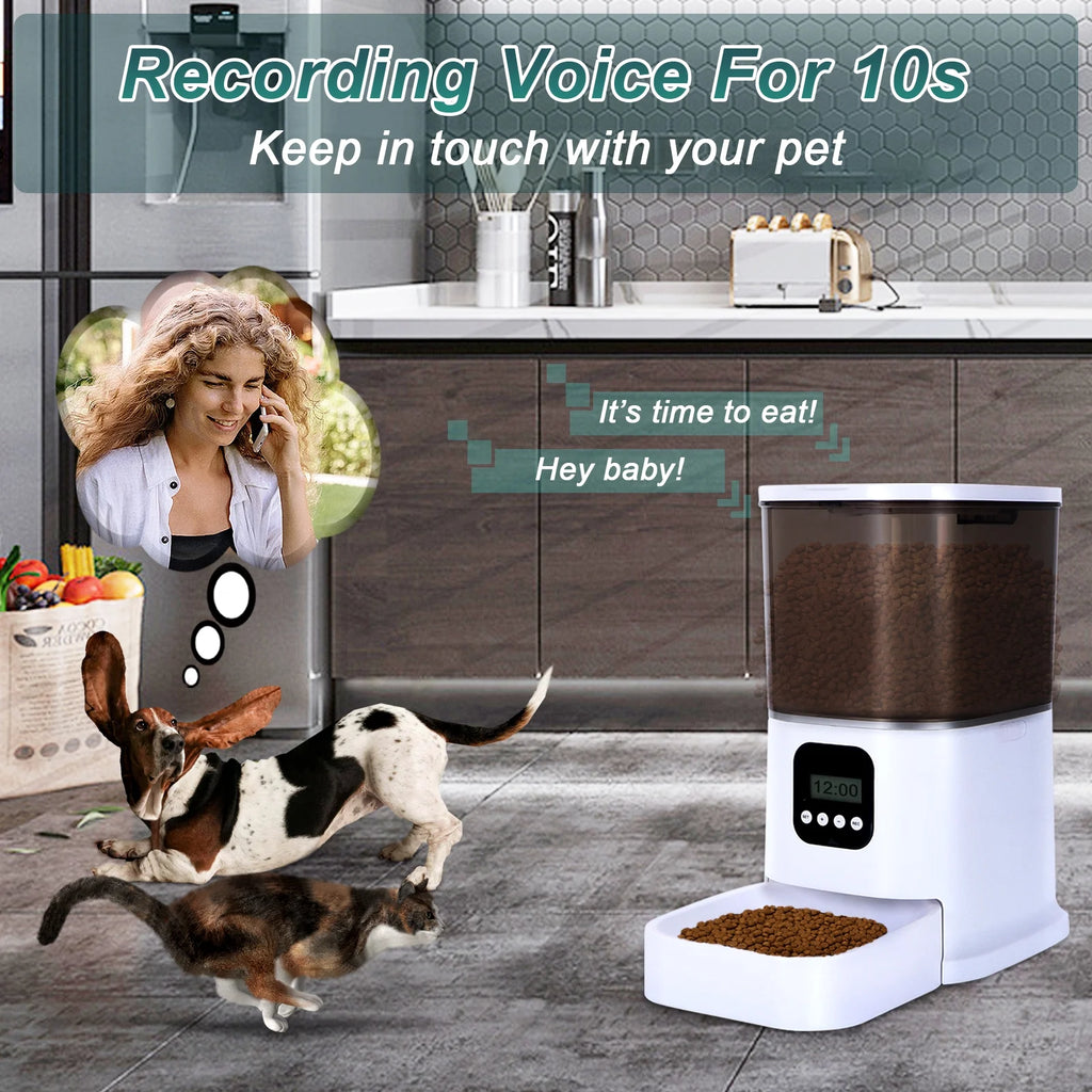 Automatic Cat Feeder 6L Dry Food Dispenser with Desiccant Bag S61420
