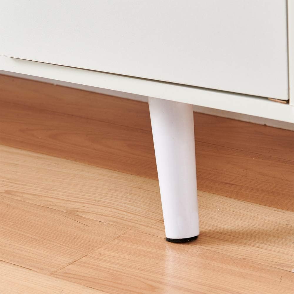 White Wood TV Stand Cabinet with 2 Doors V2417