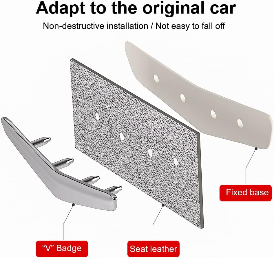 Leather Seat Wave Crest Badge 4PCS H99714