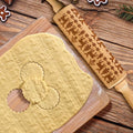 Embossed Wooden Rolling Pin V5642