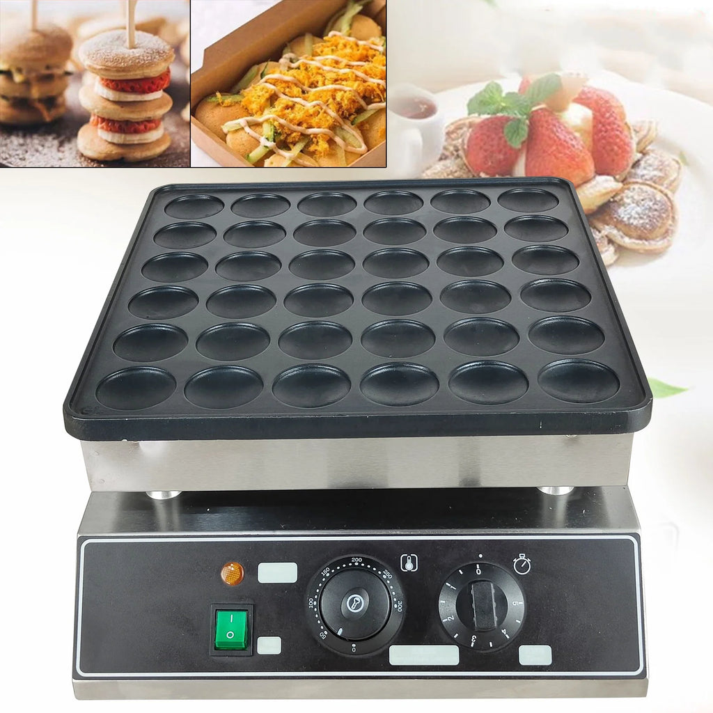 36 Holes Electric Mini Waffle Pancake Maker Stainless Steel 1000W M88306