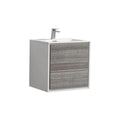 24 in. Wall Mount Ash Gray Bathroom Vanity L5675