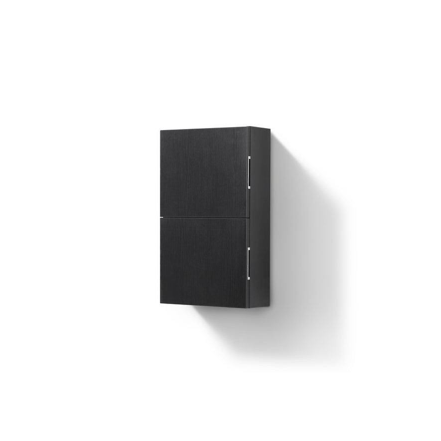 Black Linen Side Cabinet with 2 Storage Areas Y439
