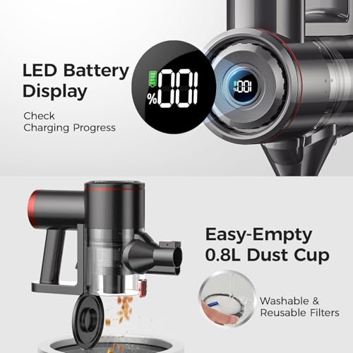 Cordless Stick Vacuum Cleaner with Bendable Wand S270694