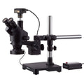 Black Trinocular Stereo Zoom Microscope with 80-LED Ring Light H87176