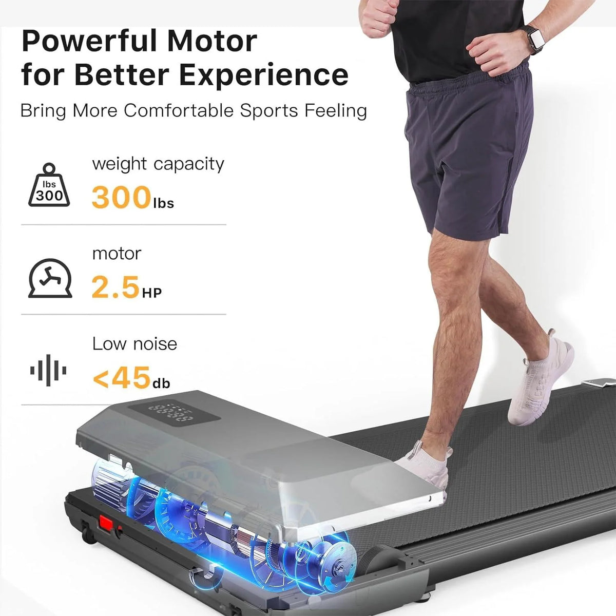2 in 1 Portable Treadmill with LED Display W55983