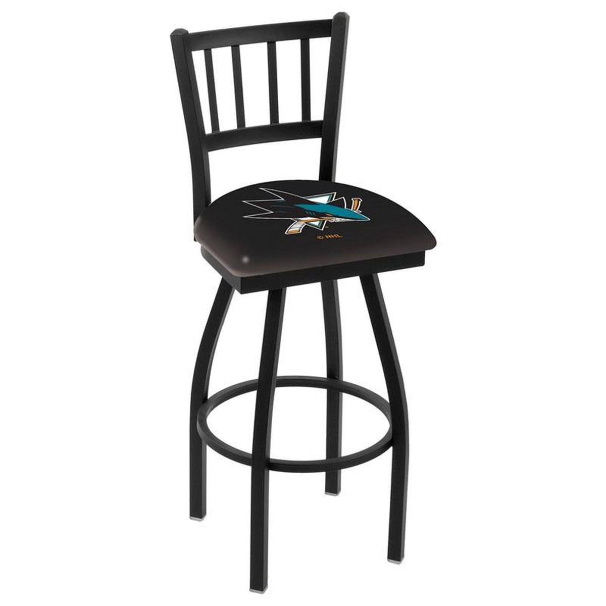 Swivel Bar Stool with Jailhouse Style Back A875