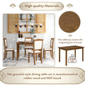 5-Piece Wood Dining Table Set with Upholstered Chairs G7687