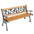 49" Hardwood Cast Iron Garden Bench L47065