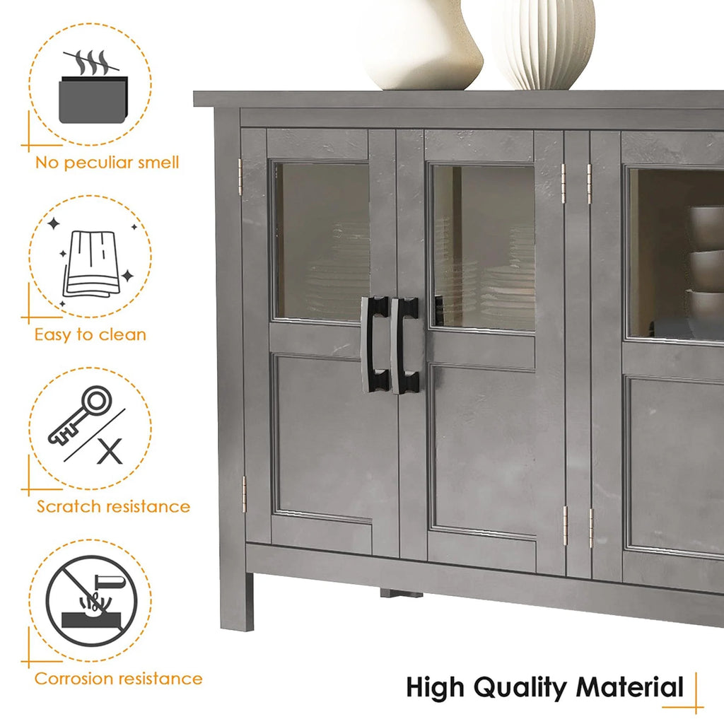 Buffet Cabinet with 4 Doors and Adjustable Shelves F761955