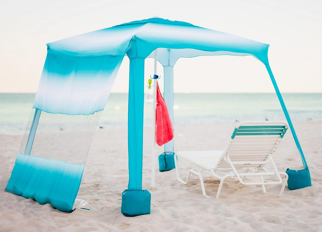 Sky Blue 6' Beach Umbrella with Sand Pockets V188