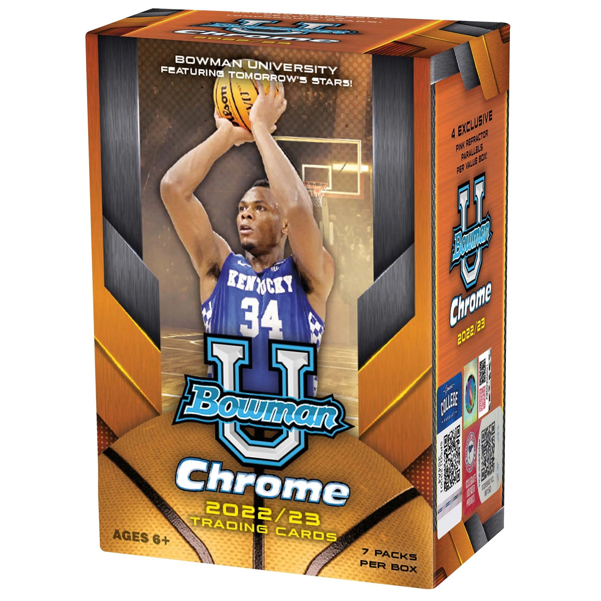 Bowman Chrome U Basketball Trading Cards Blaster Box K4543