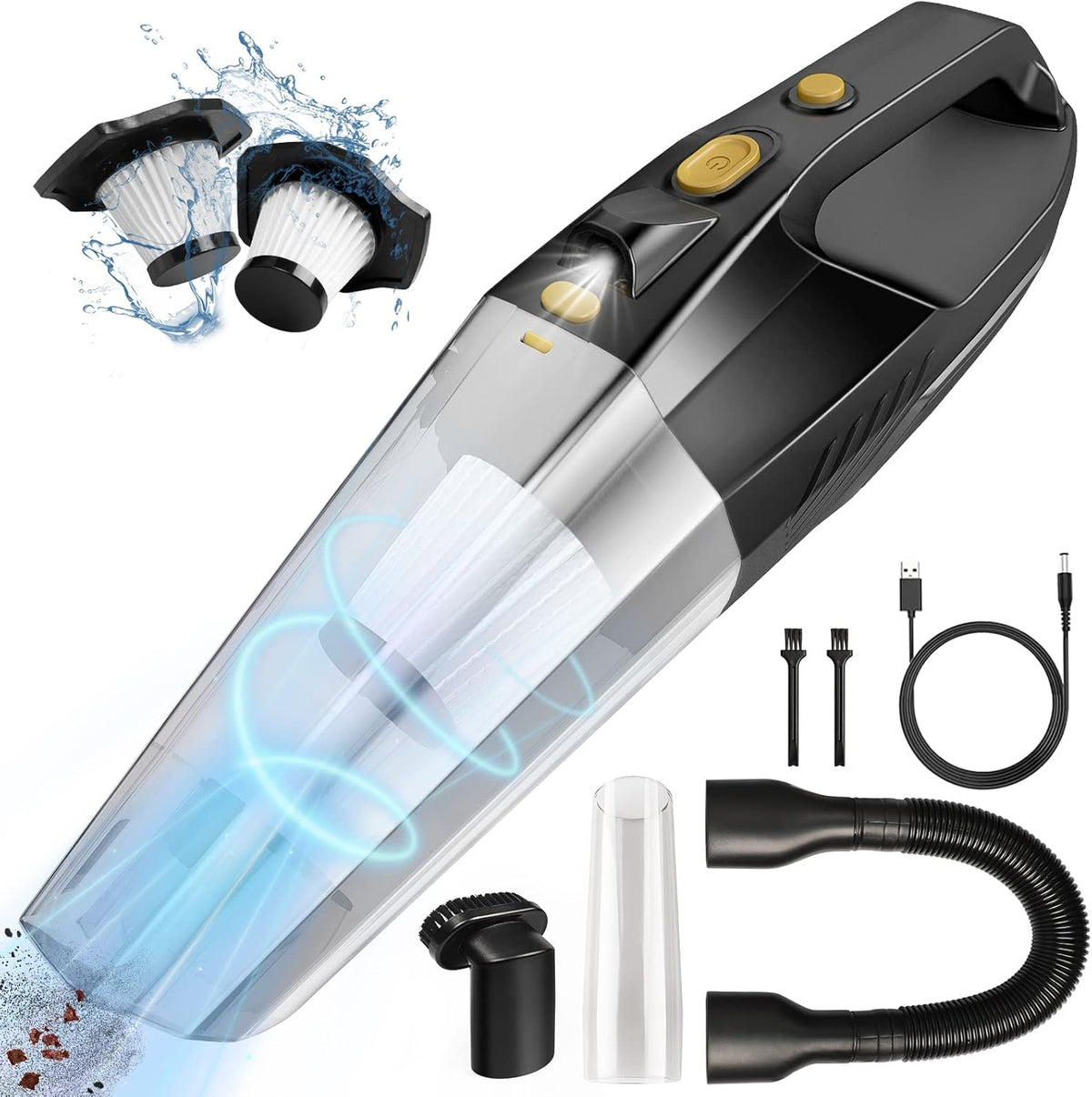 Cordless Handheld Vacuum 9.1Kpa Black Pack of 2 C799
