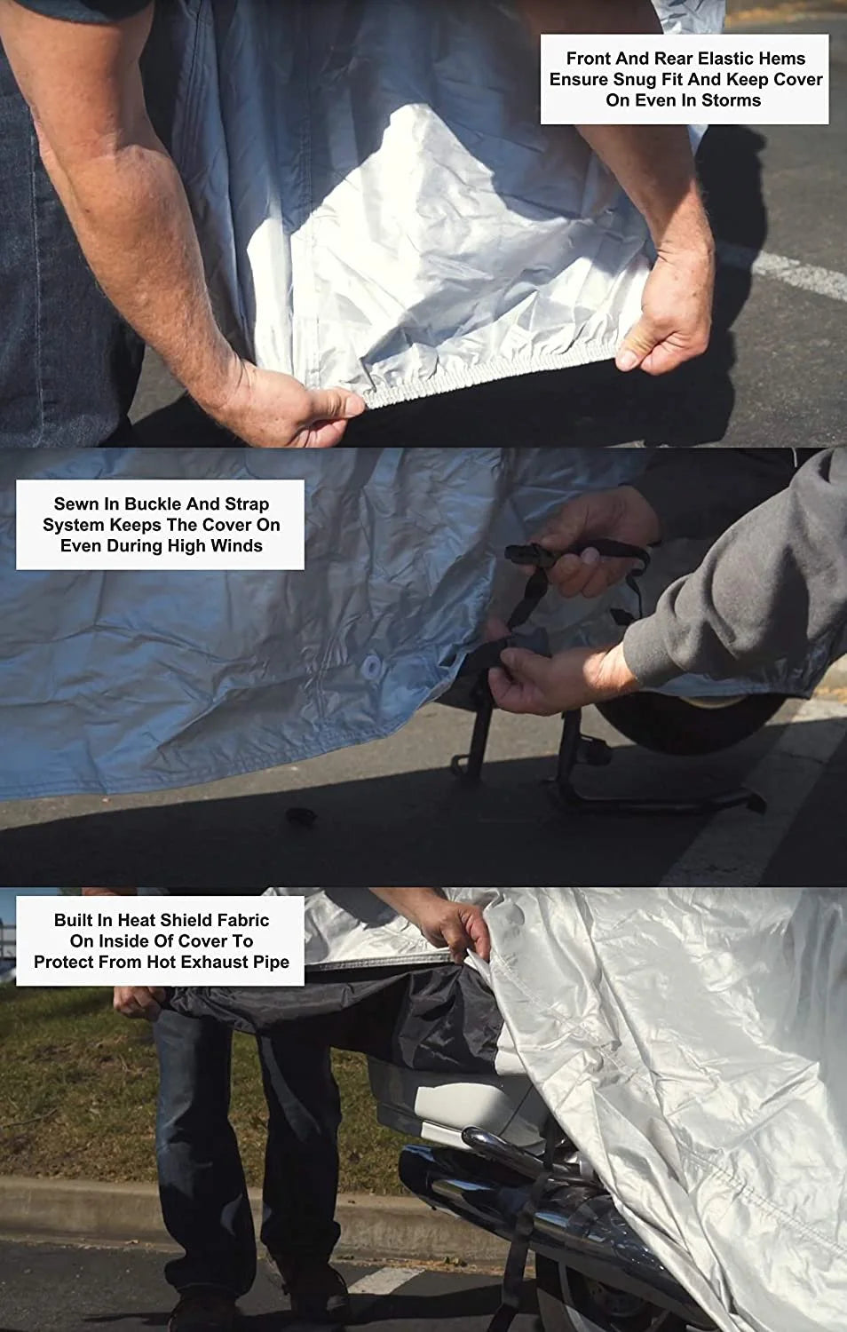 Motorcycle Cover for 1988 Vespa Px150e Scooter with Reinforced Securing Straps and Storage Bag U259185