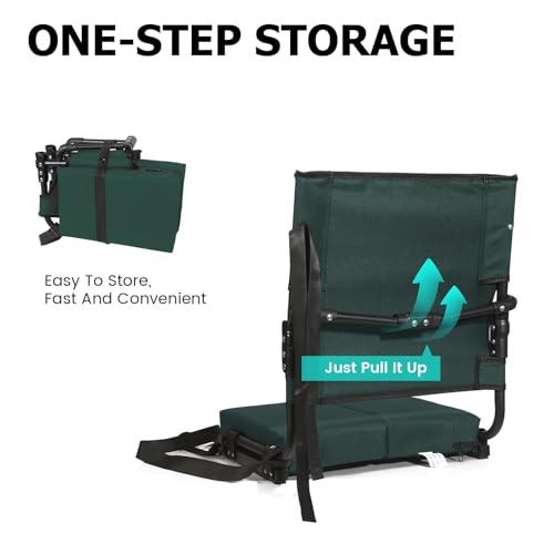 Portable Folding Padded Stadium Chair with Back Support I6600