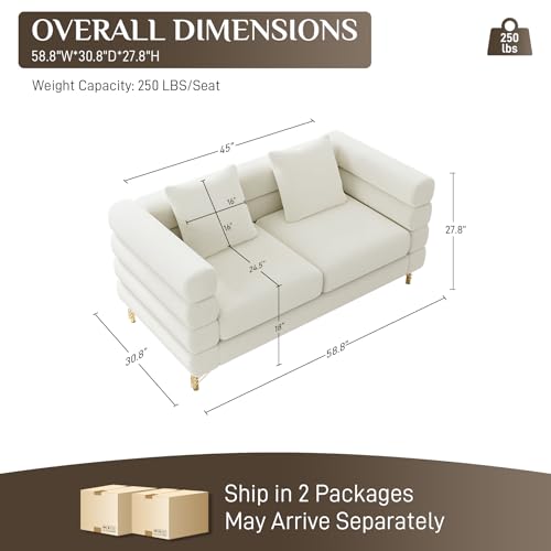 Black Boucle 3 Seater Sofa with 3 Pillows S7870