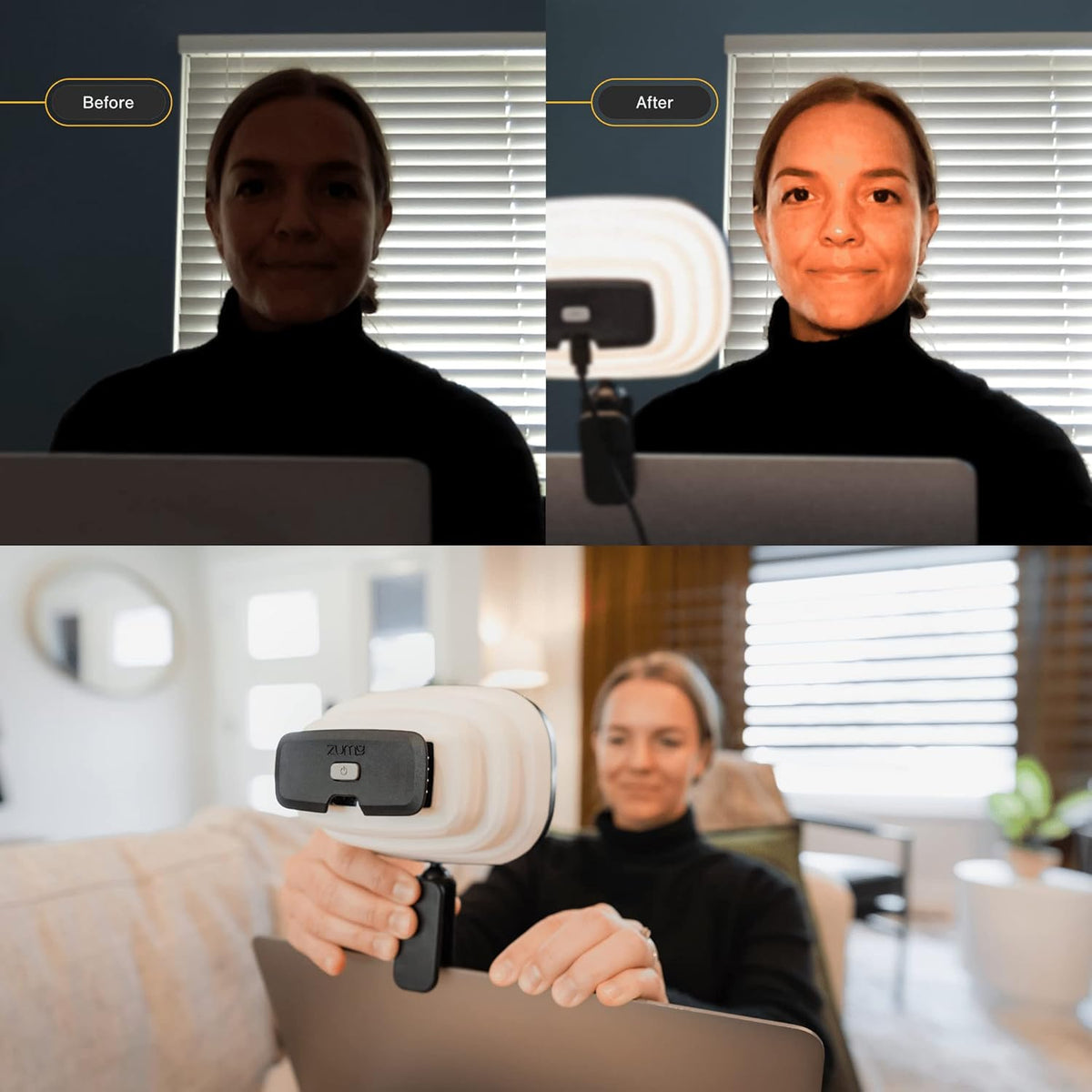 Portable USB Video Conference Light with 4 Soft Light Levels W221962